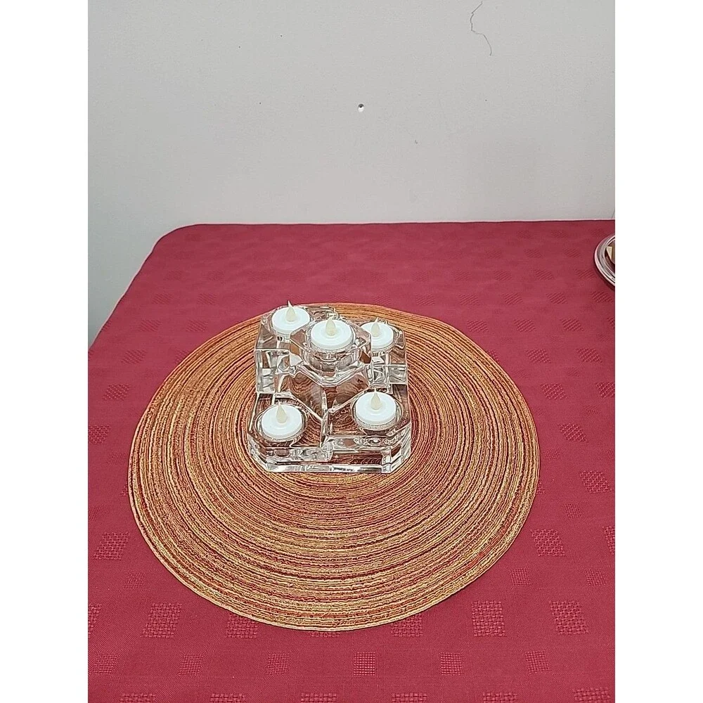 PartyLite Crystal Castle P7170 Tea Light/Votive Holder Lead Crystal Retired EUC - Picture 8 of 11